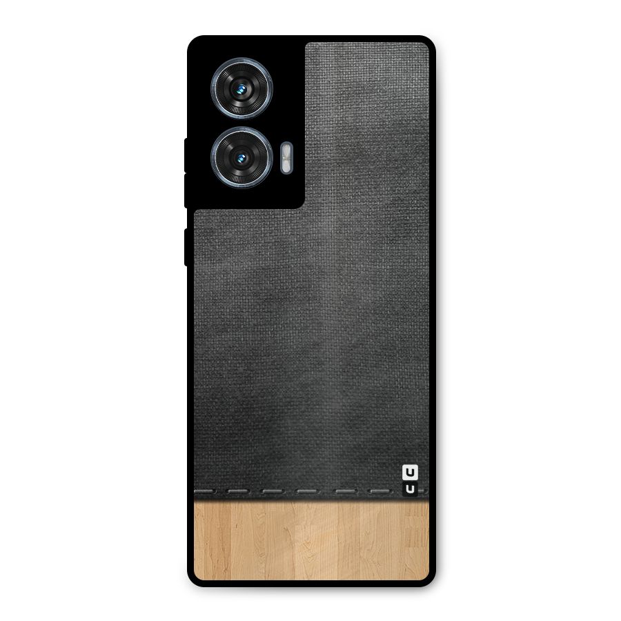 Bicolor Wood Texture Metal Back Case for Motorola G96