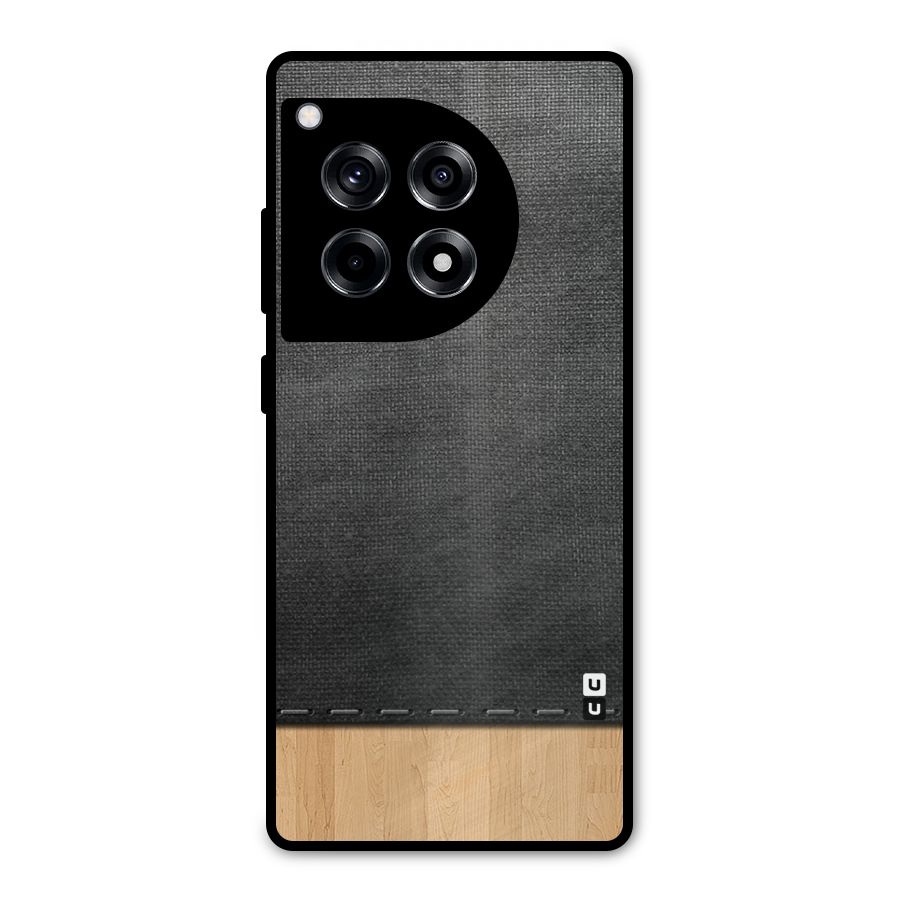 Bicolor Wood Texture Metal Back Case for OnePlus 12R