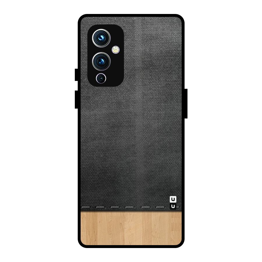 Bicolor Wood Texture Metal Back Case for OnePlus 9