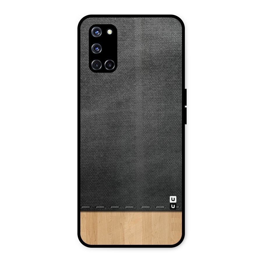 Bicolor Wood Texture Metal Back Case for Oppo A52