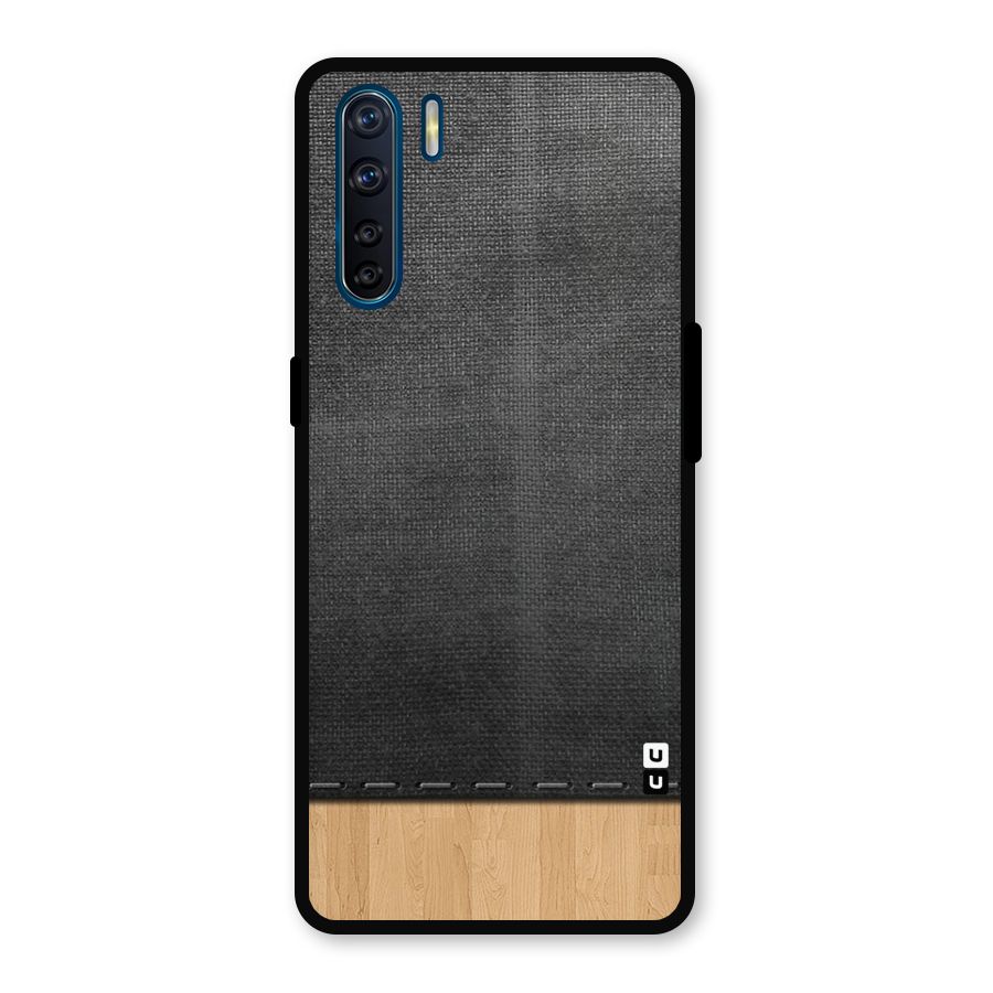 Bicolor Wood Texture Metal Back Case for Oppo F15