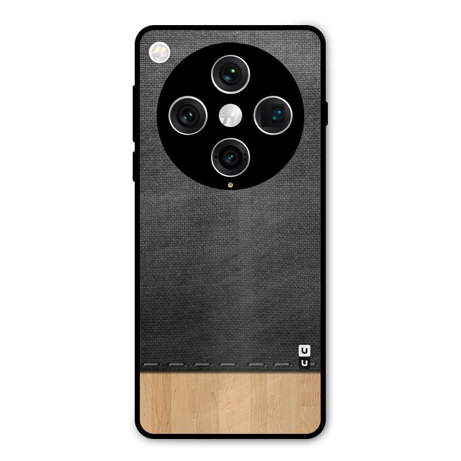 Bicolor Wood Texture Metal Back Case for Oppo Find X8 Pro