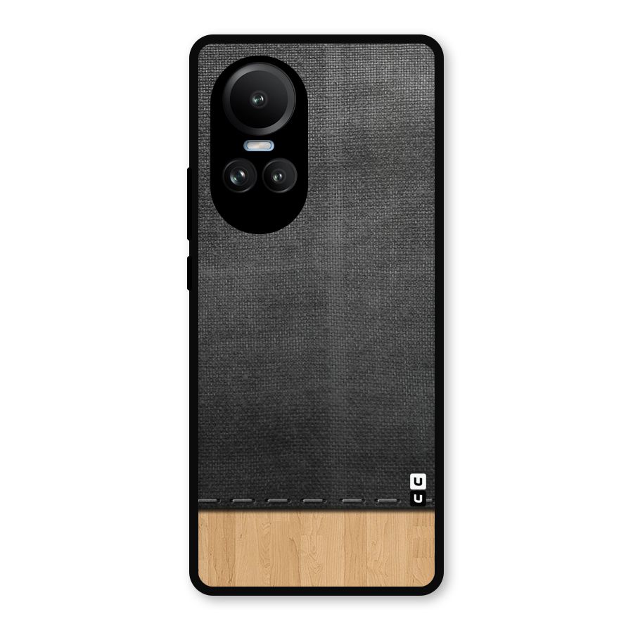 Bicolor Wood Texture Metal Back Case for Oppo Reno10