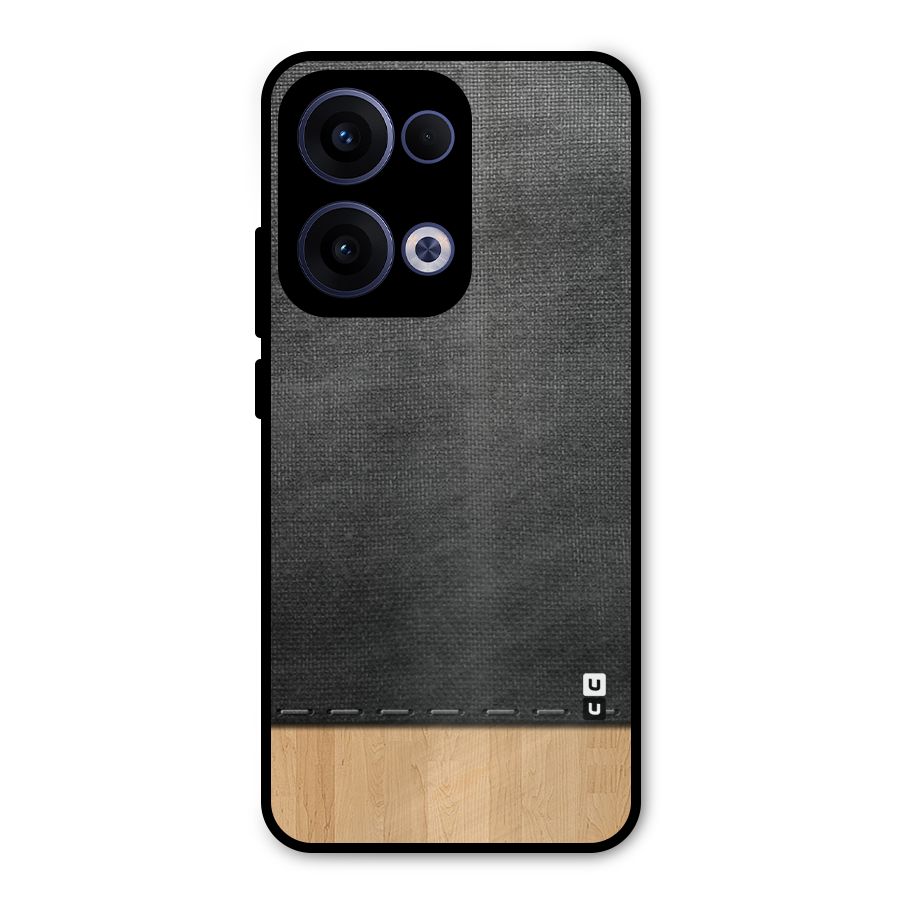 Bicolor Wood Texture Metal Back Case for Oppo Reno13