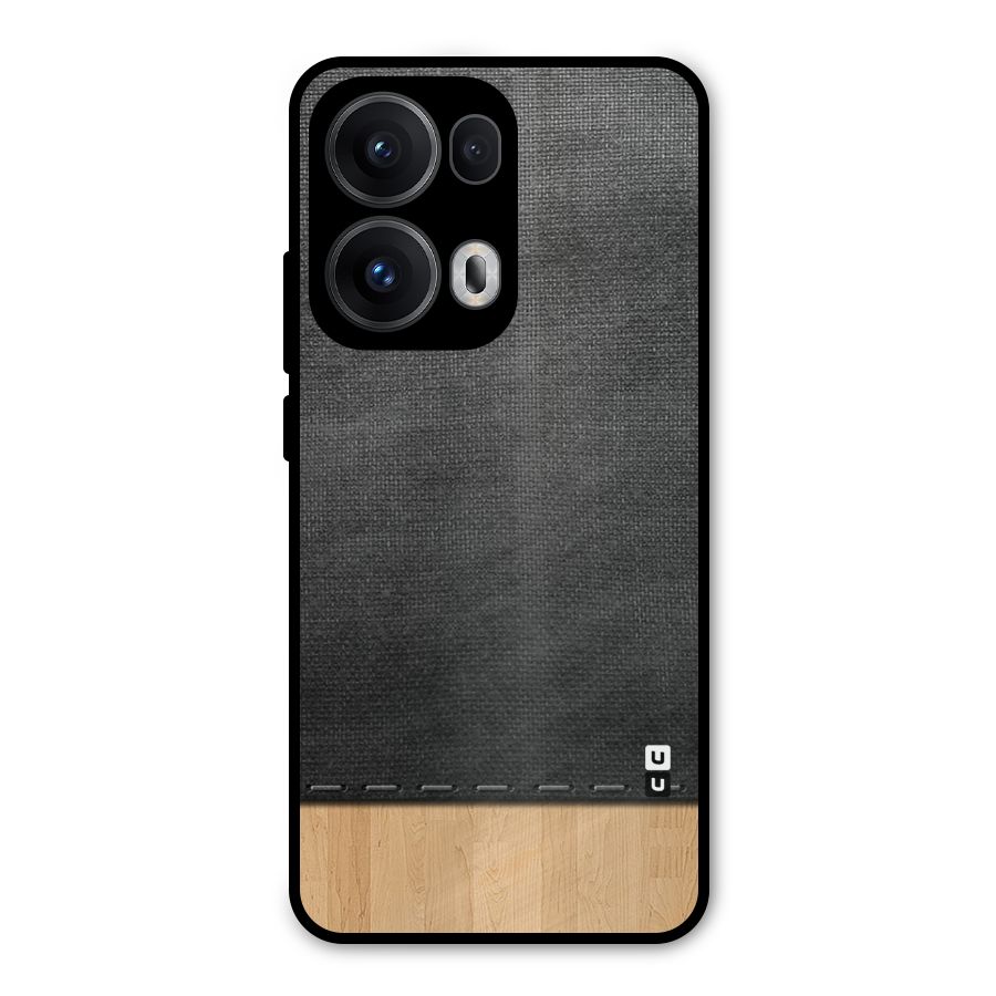 Bicolor Wood Texture Metal Back Case for Oppo Reno13 Pro