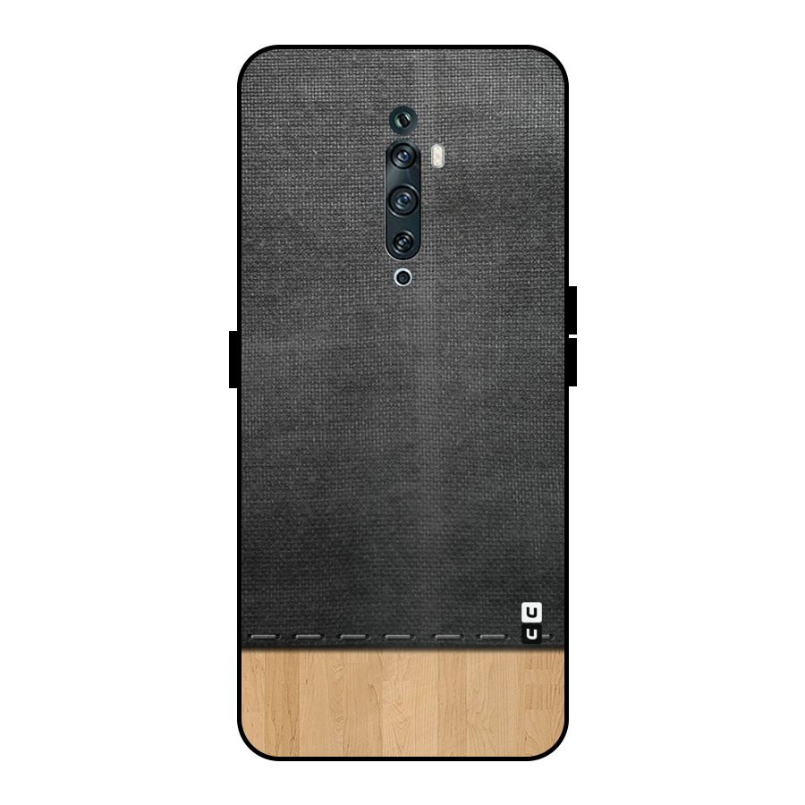 Bicolor Wood Texture Metal Back Case for Oppo Reno2 F
