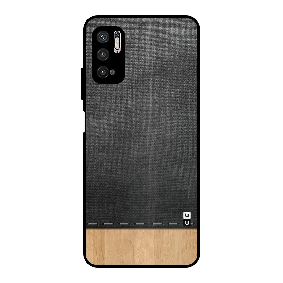 Bicolor Wood Texture Metal Back Case for Poco M3 Pro 5G
