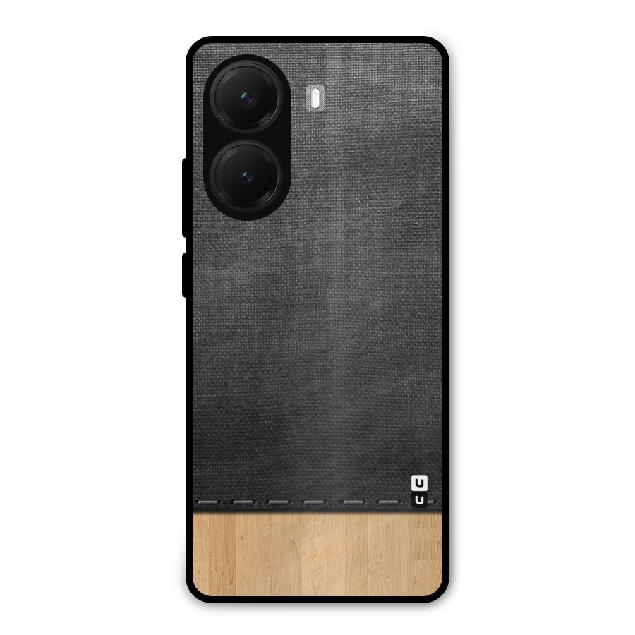 Bicolor Wood Texture Metal Back Case for Poco X7 Pro