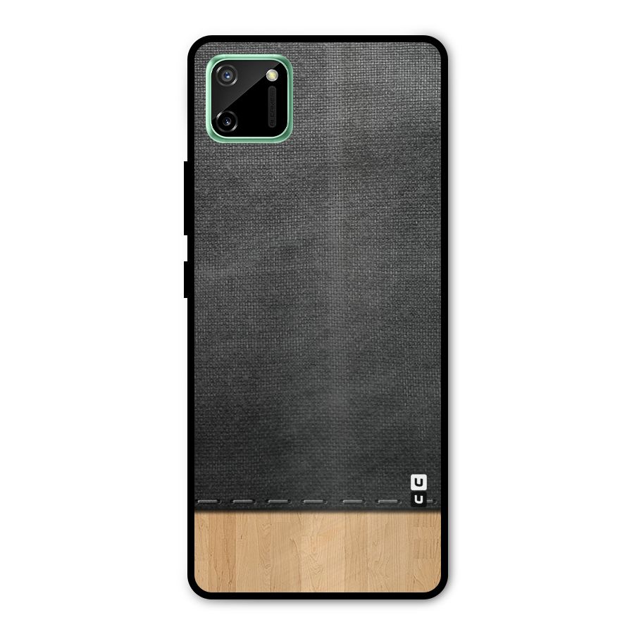 Bicolor Wood Texture Metal Back Case for Realme C11