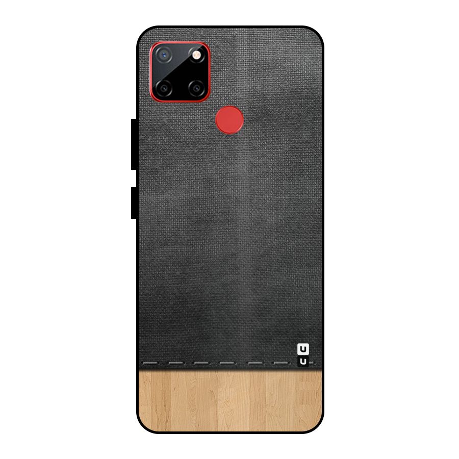 Bicolor Wood Texture Metal Back Case for Realme C12