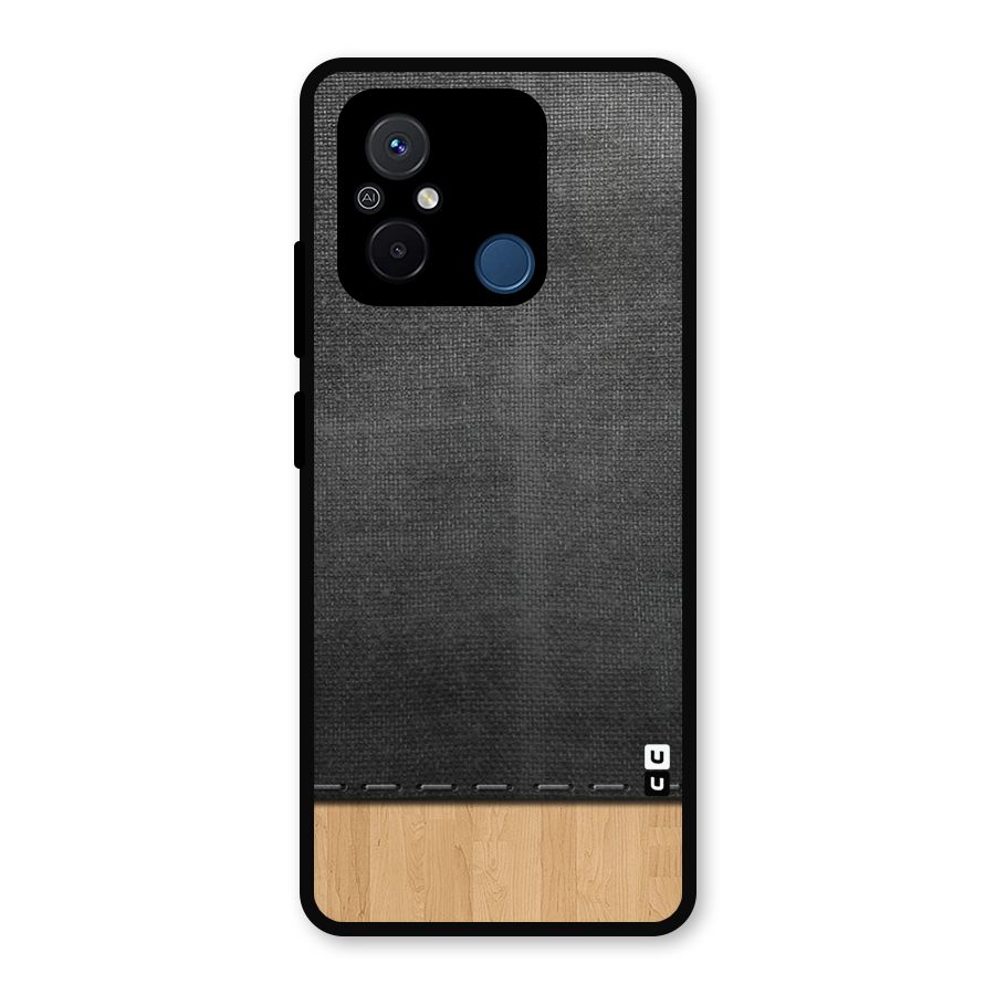 Bicolor Wood Texture Metal Back Case for Redmi 12C