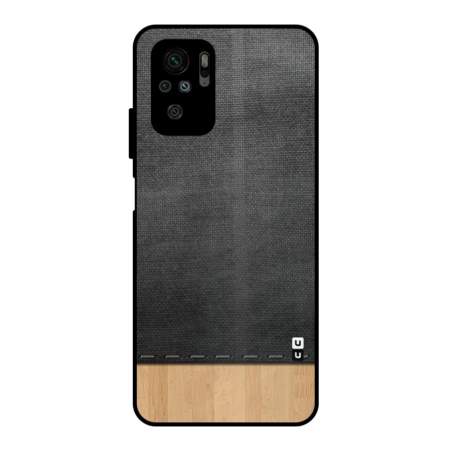 Bicolor Wood Texture Metal Back Case for Redmi Note 10S