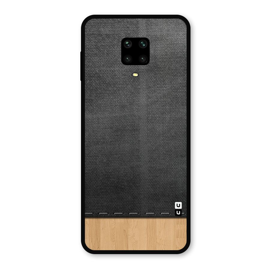 Bicolor Wood Texture Metal Back Case for Redmi Note 10 Lite
