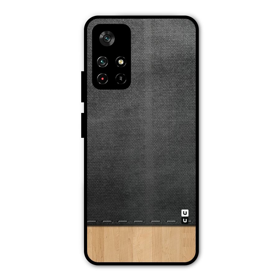 Bicolor Wood Texture Metal Back Case for Redmi Note 11T 5G