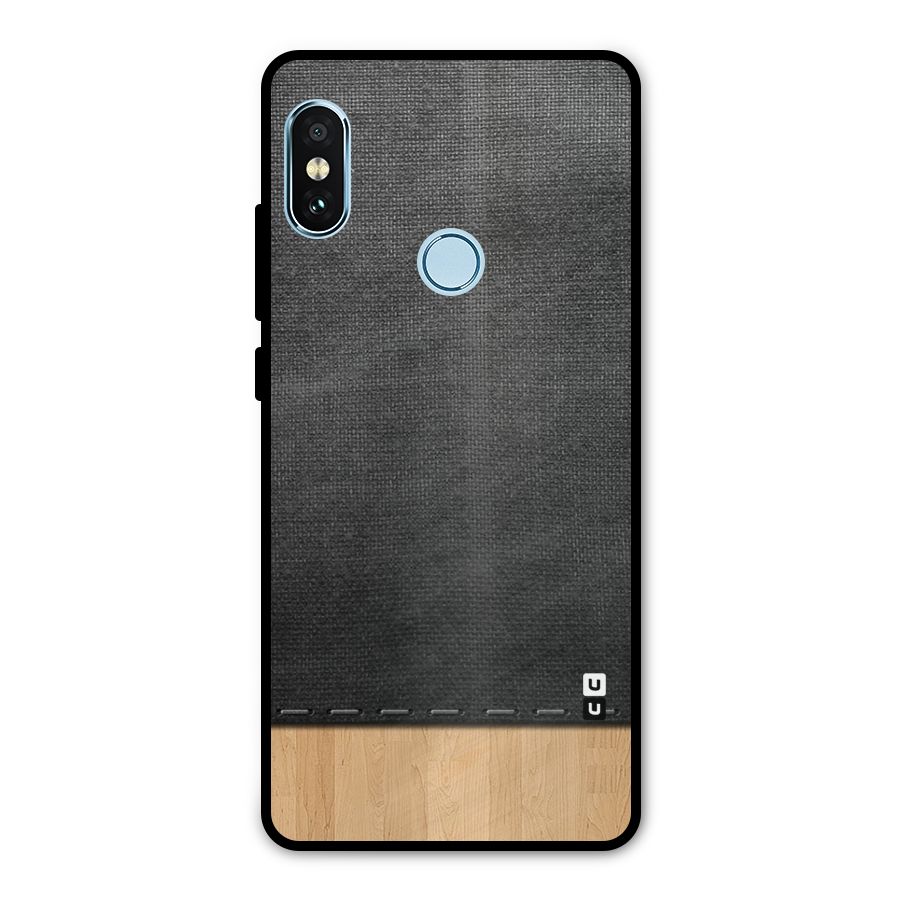 Bicolor Wood Texture Metal Back Case for Redmi Note 5 Pro