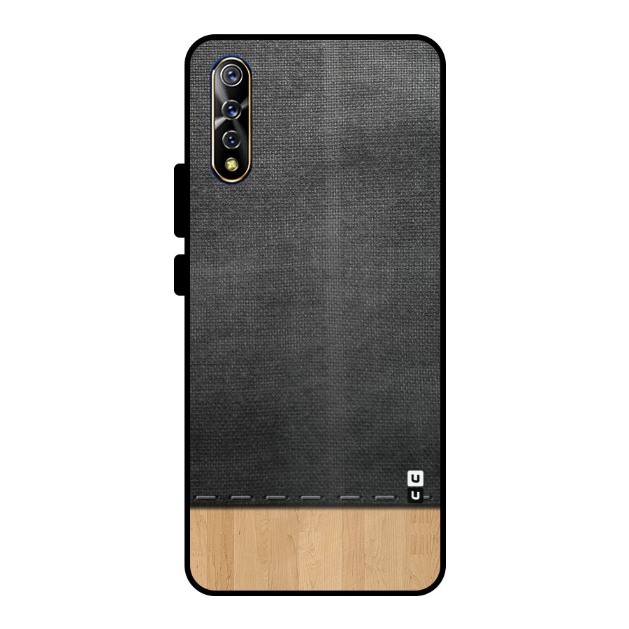 Bicolor Wood Texture Metal Back Case for Vivo S1