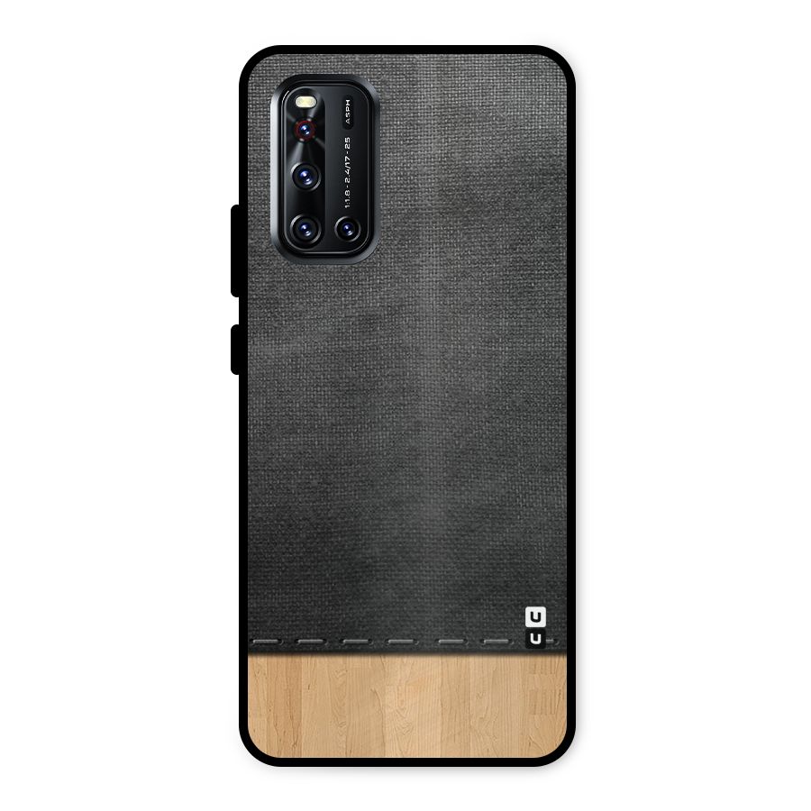 Bicolor Wood Texture Metal Back Case for Vivo V19