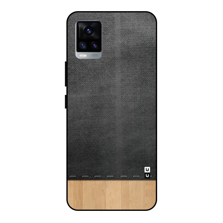 Bicolor Wood Texture Metal Back Case for Vivo V20 2021