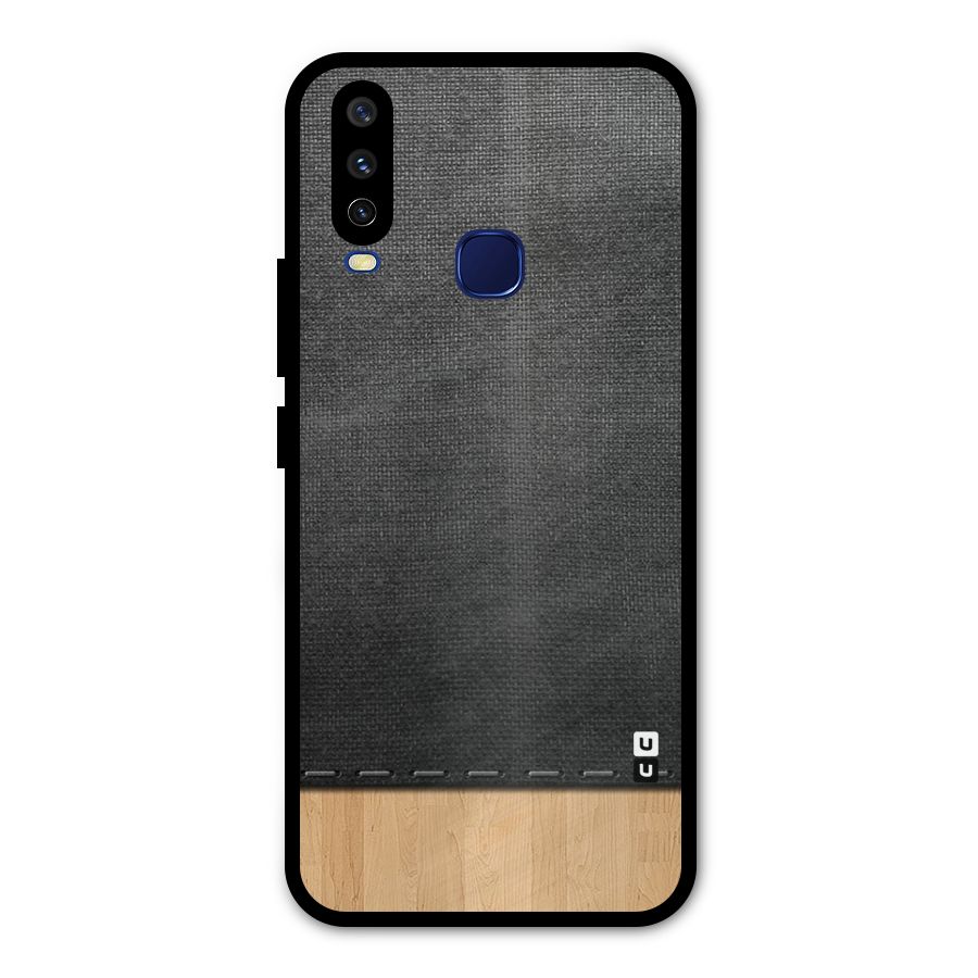 Bicolor Wood Texture Metal Back Case for Vivo Y12