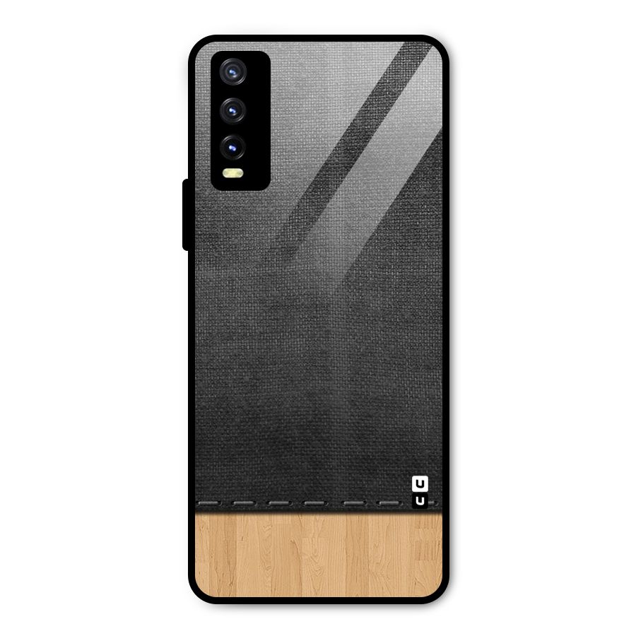 Bicolor Wood Texture Metal Back Case for Vivo Y20