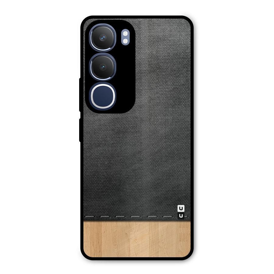 Bicolor Wood Texture Metal Back Case for Vivo Y29