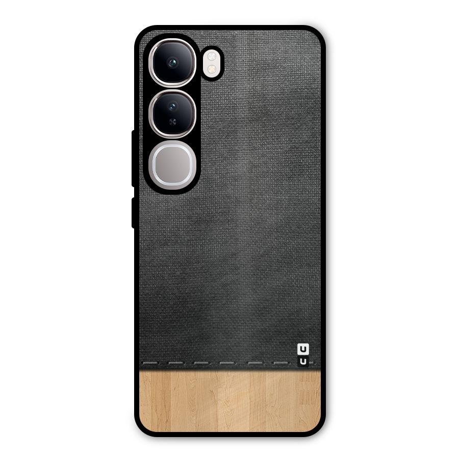 Bicolor Wood Texture Metal Back Case for Vivo Y300