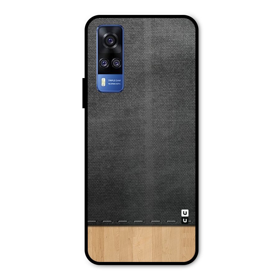 Bicolor Wood Texture Metal Back Case for Vivo Y31