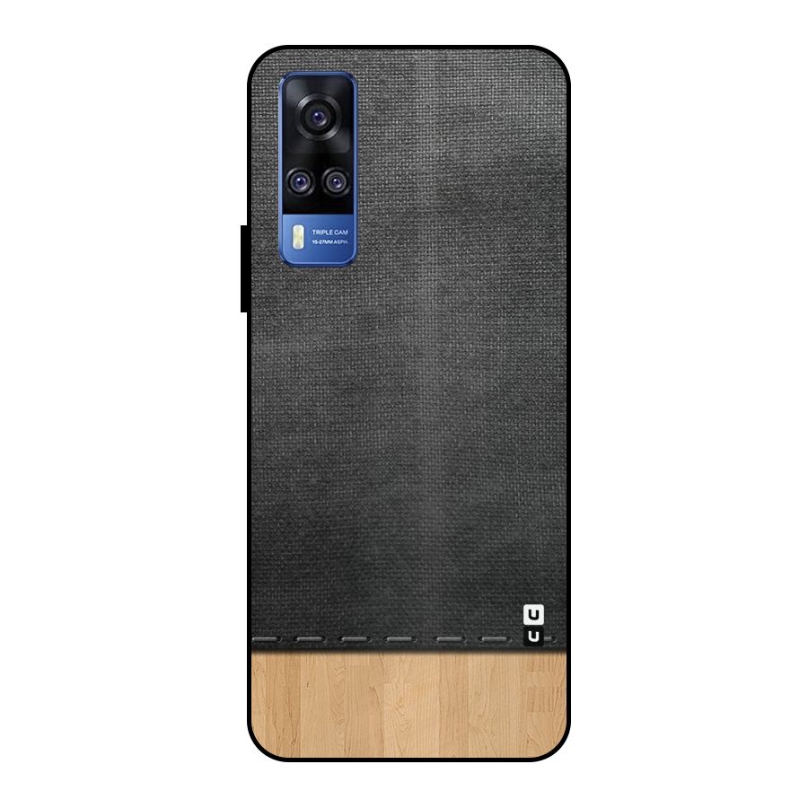 Bicolor Wood Texture Metal Back Case for Vivo Y51