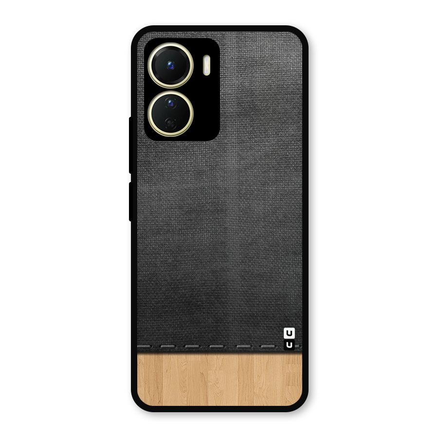 Bicolor Wood Texture Metal Back Case for Vivo Y56