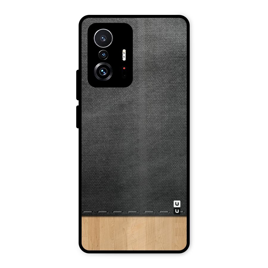 Bicolor Wood Texture Metal Back Case for Xiaomi 11T Pro