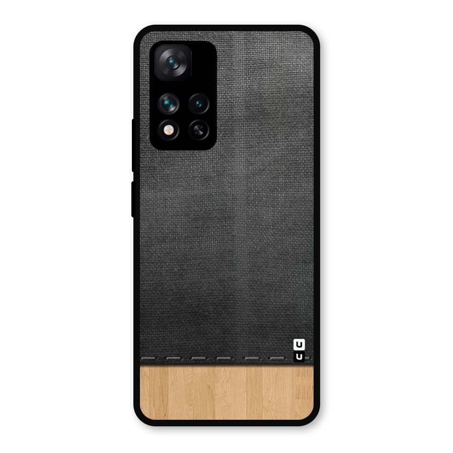 Bicolor Wood Texture Metal Back Case for Xiaomi 11i Hypercharge 5G