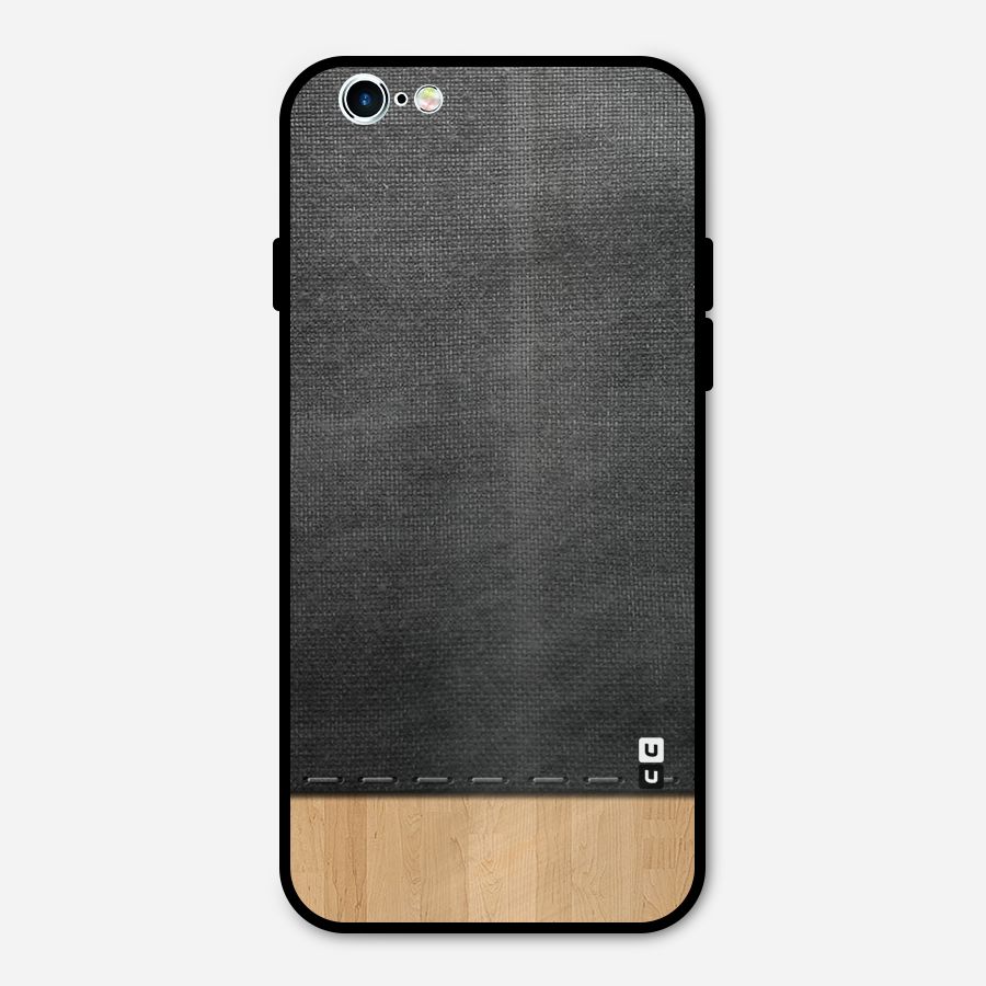 Bicolor Wood Texture Metal Back Case for iPhone 6 6s