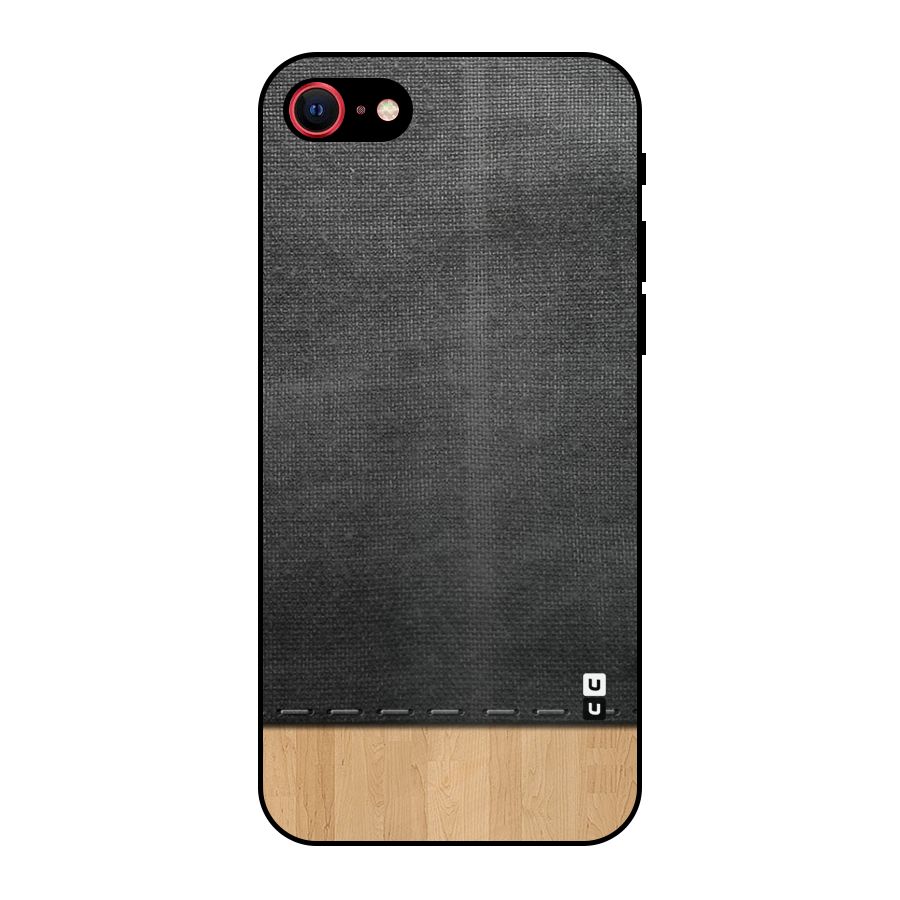 Bicolor Wood Texture Metal Back Case for iPhone 7