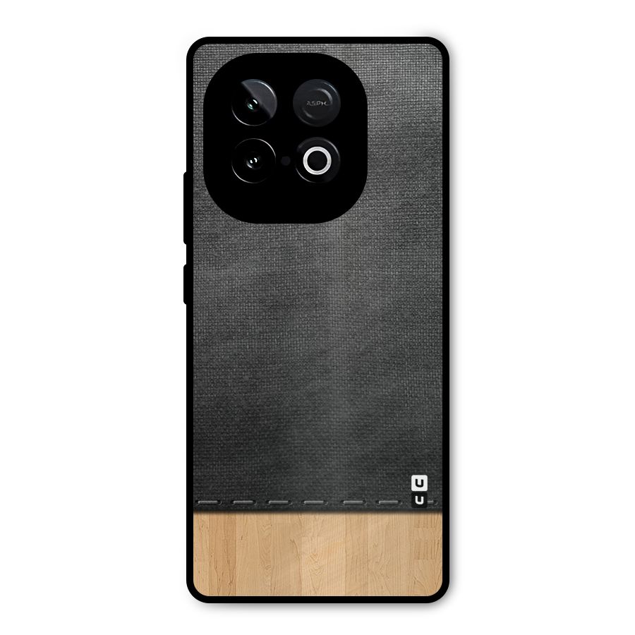 Bicolor Wood Texture Metal Back Case for iQOO Neo 10