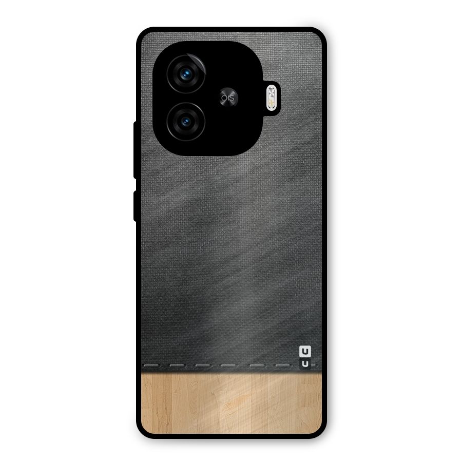 Bicolor Wood Texture Metal Back Case for iQOO Neo 10R