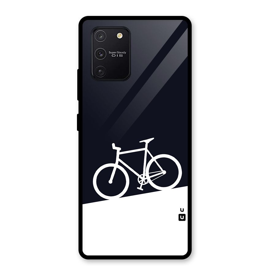 Bicycle Minimal Art Glass Back Case for Galaxy S10 Lite