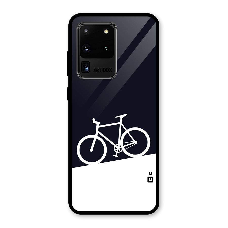 Bicycle Minimal Art Glass Back Case for Galaxy S20 Ultra