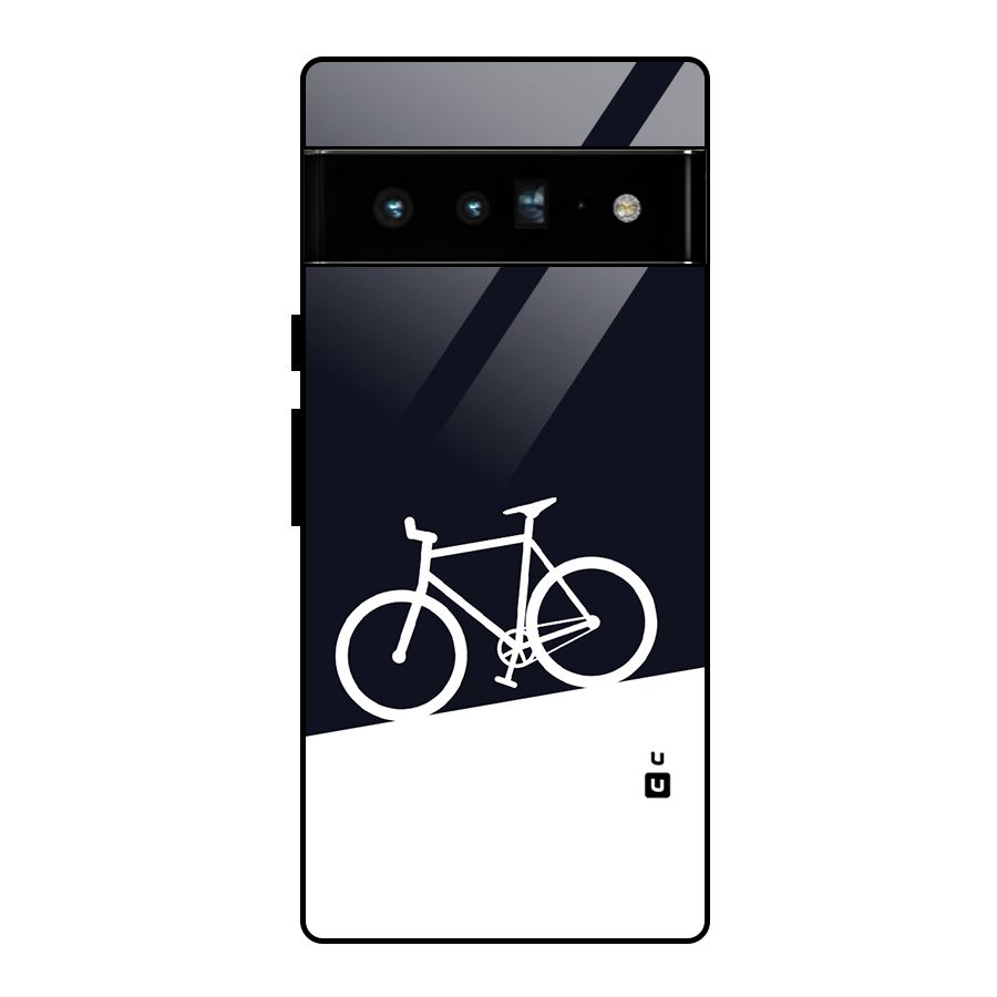 Bicycle Minimal Art Glass Back Case for Google Pixel 6 Pro