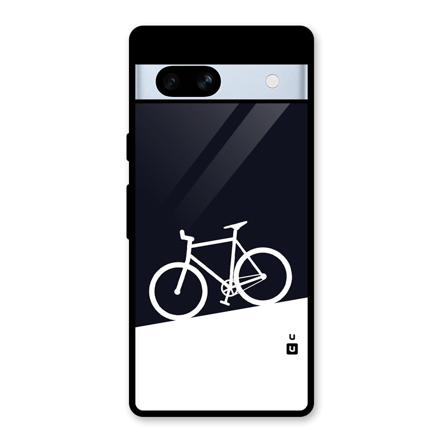 Bicycle Minimal Art Glass Back Case for Google Pixel 7a