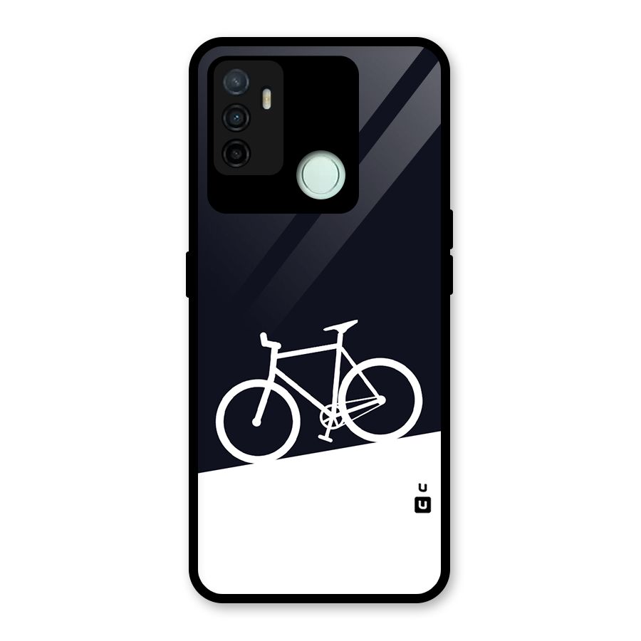 Bicycle Minimal Art Glass Back Case for Oppo A53