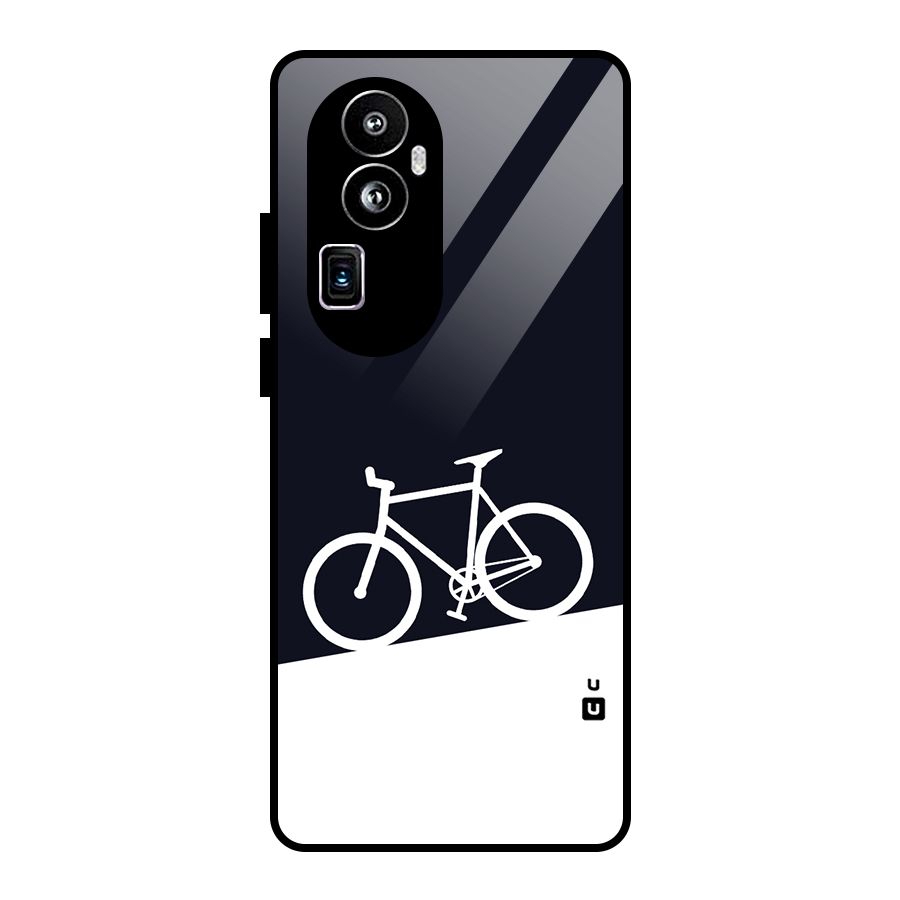 Bicycle Minimal Art Glass Back Case for Oppo Reno10 Pro Plus