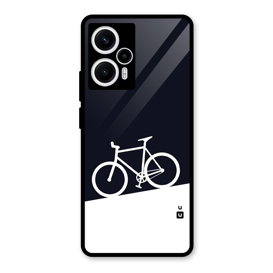 Bicycle Minimal Art Glass Back Case for Poco F5
