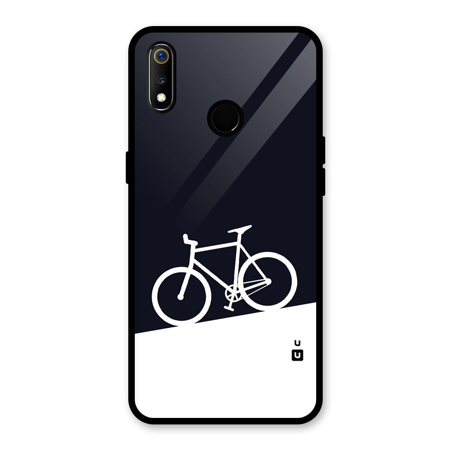Bicycle Minimal Art Glass Back Case for Realme 3