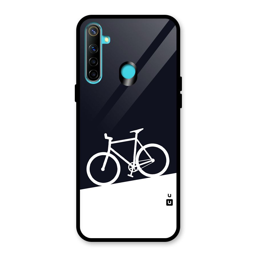 Bicycle Minimal Art Glass Back Case for Realme 5