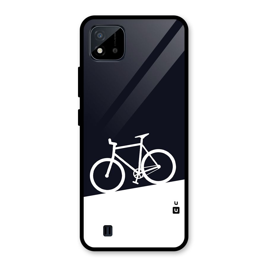 Bicycle Minimal Art Glass Back Case for Realme C11 2021