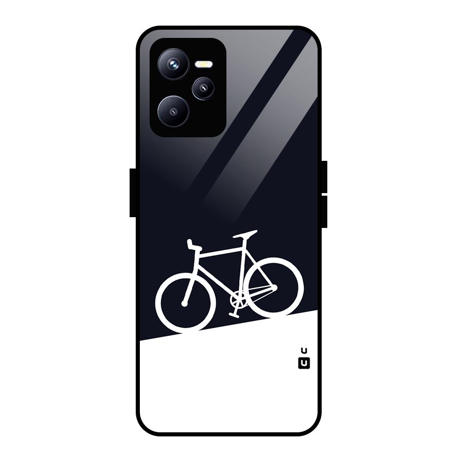 Bicycle Minimal Art Glass Back Case for Realme C35