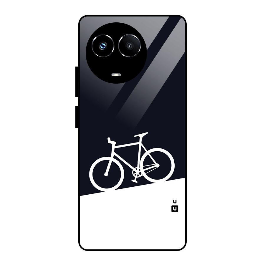 Bicycle Minimal Art Glass Back Case for Realme Narzo 60X