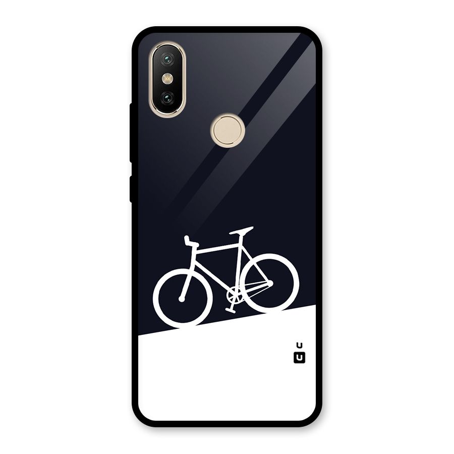 Bicycle Minimal Art Glass Back Case for Redmi A2