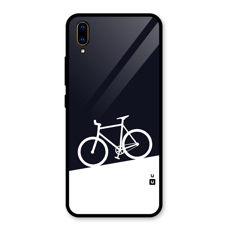 Bicycle Minimal Art Glass Back Case for Vivo V11 Pro