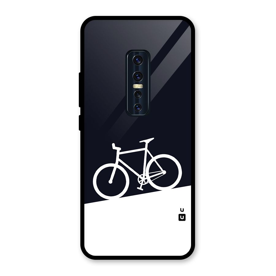 Bicycle Minimal Art Glass Back Case for Vivo V17 Pro